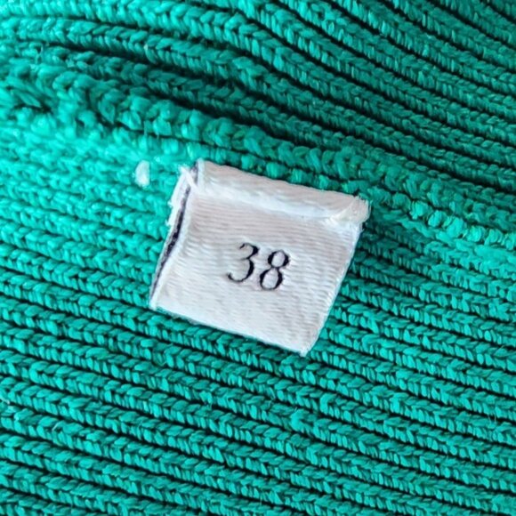 Sandro Paris Womens 6 - 38 Dress Roxana Maxi Scalloped Green Knit Cocktail Party - Picture 8 of 12